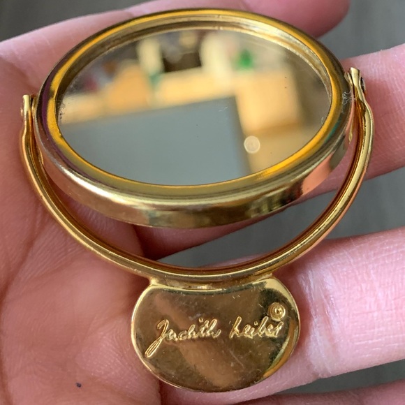 Judith Leiber Gold Compact Mirror EUC - Picture 5 of 5